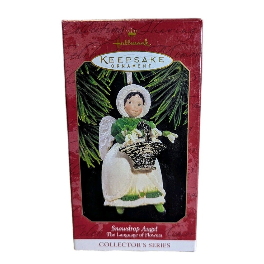1997 Hallmark Keepsake Ornament Snowdrop Angel The Language of Flowers No. 2